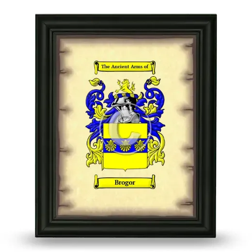 Brogor Coat of Arms Framed - Black