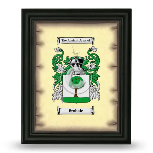 Brohale Coat of Arms Framed - Black