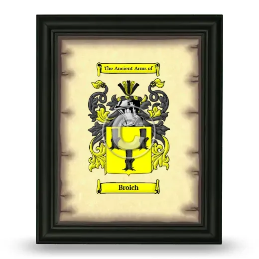 Broich Coat of Arms Framed - Black