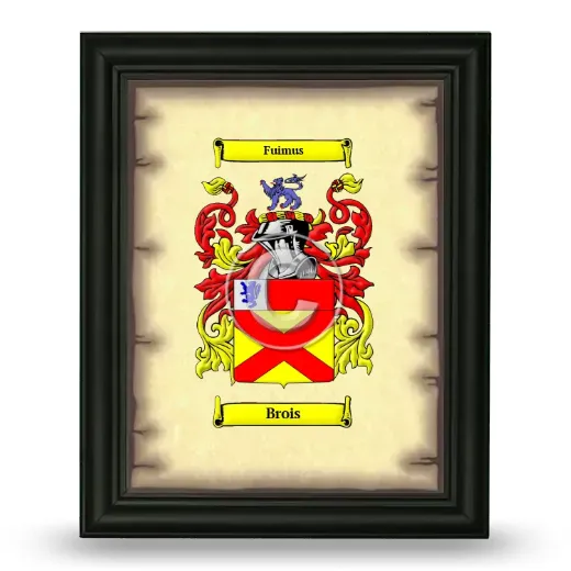 Brois Coat of Arms Framed - Black