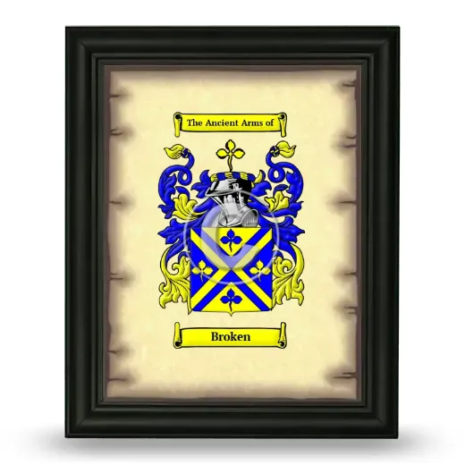 Broken Coat of Arms Framed - Black