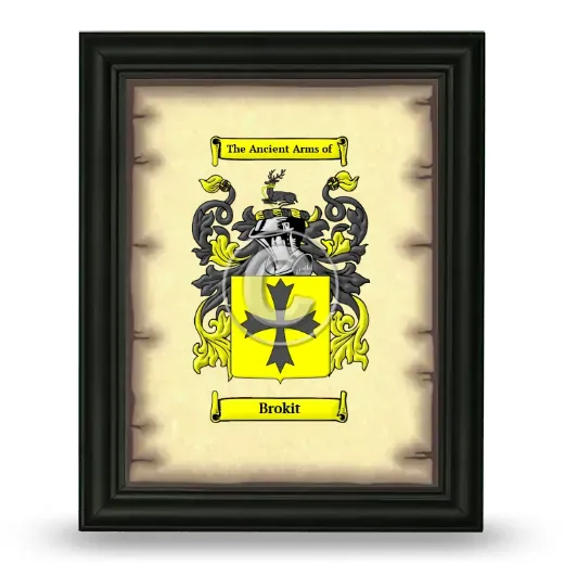 Brokit Coat of Arms Framed - Black