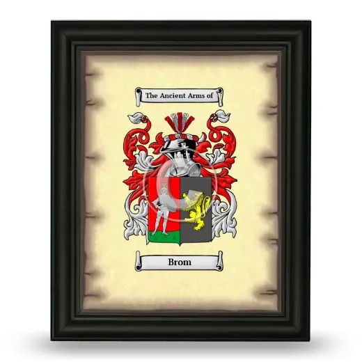 Brom Coat of Arms Framed - Black