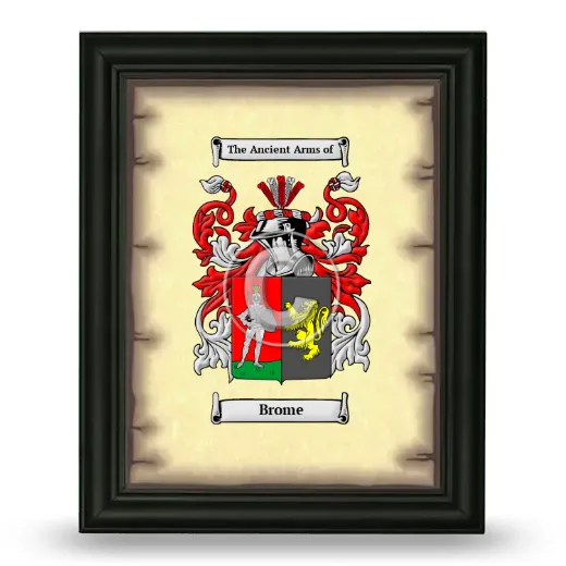 Brome Coat of Arms Framed - Black