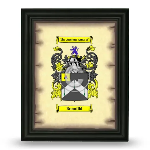 Bromfild Coat of Arms Framed - Black