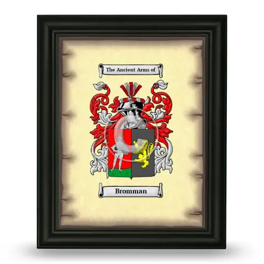 Bromman Coat of Arms Framed - Black
