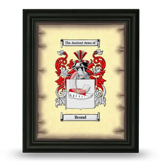 Brond Coat of Arms Framed - Black