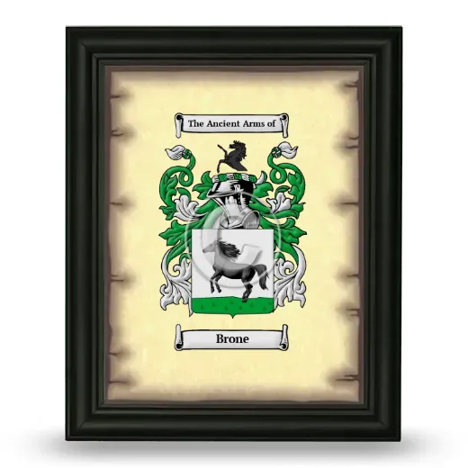 Brone Coat of Arms Framed - Black