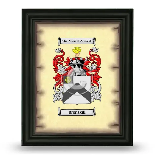 Bronskill Coat of Arms Framed - Black