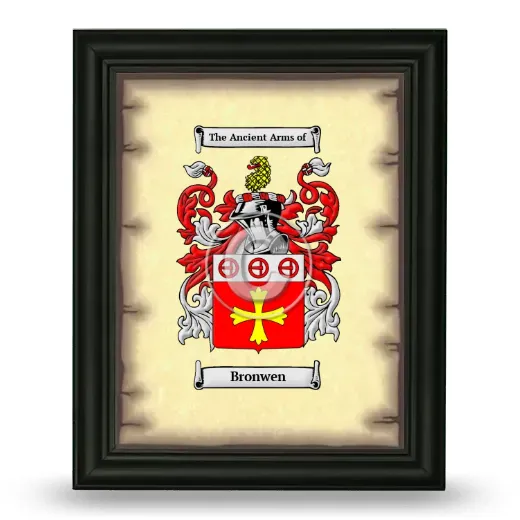 Bronwen Coat of Arms Framed - Black