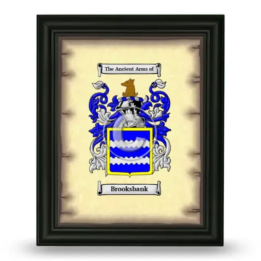 Brooksbank Coat of Arms Framed - Black