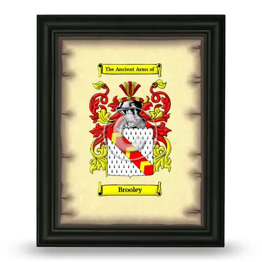 Brooley Coat of Arms Framed - Black
