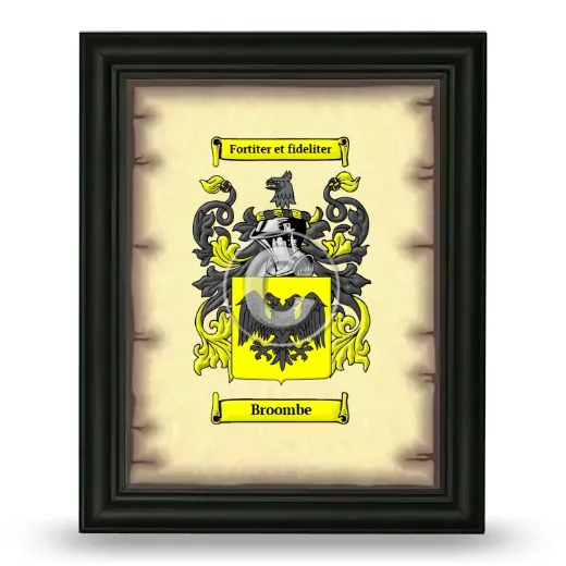 Broombe Coat of Arms Framed - Black