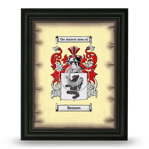Brosses Coat of Arms Framed - Black