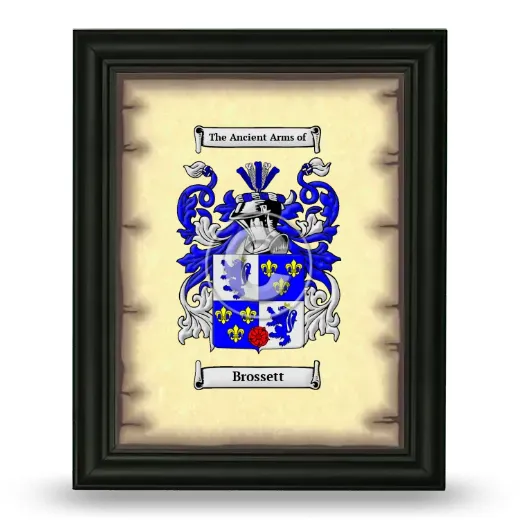 Brossett Coat of Arms Framed - Black