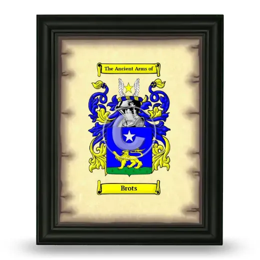 Brots Coat of Arms Framed - Black