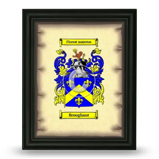 Broughant Coat of Arms Framed - Black