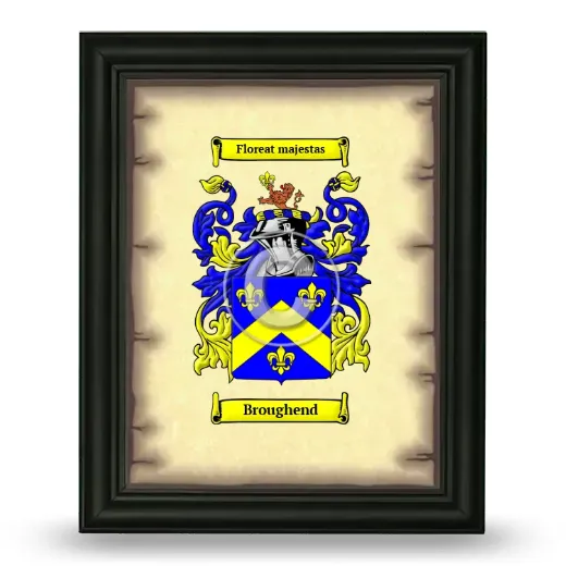 Broughend Coat of Arms Framed - Black