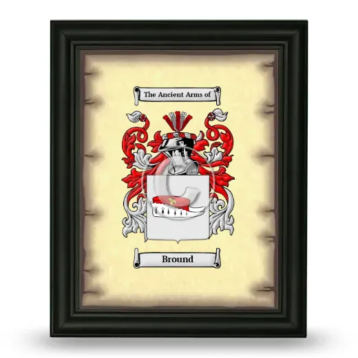 Bround Coat of Arms Framed - Black