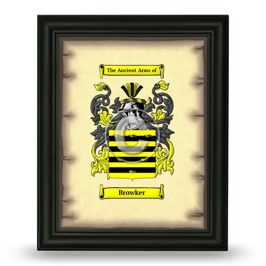 Browker Coat of Arms Framed - Black
