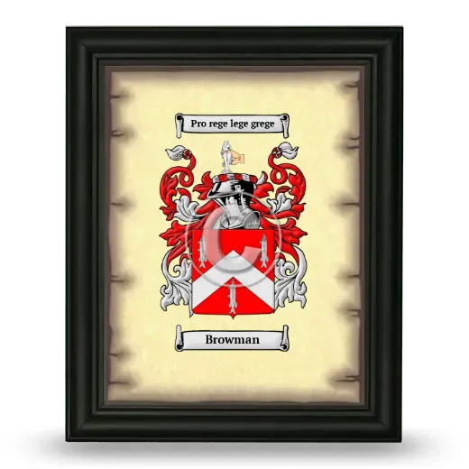 Browman Coat of Arms Framed - Black