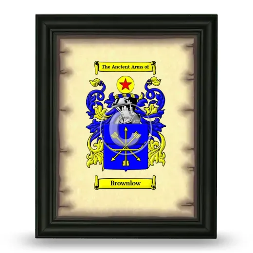 Brownlow Coat of Arms Framed - Black