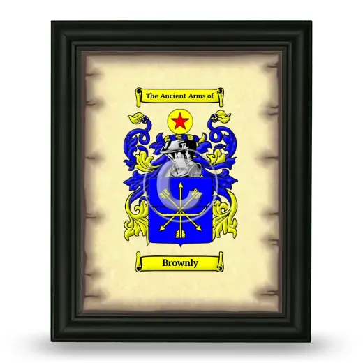 Brownly Coat of Arms Framed - Black