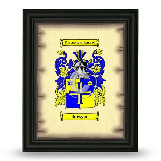 Browynn Coat of Arms Framed - Black