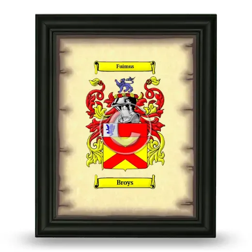 Broys Coat of Arms Framed - Black