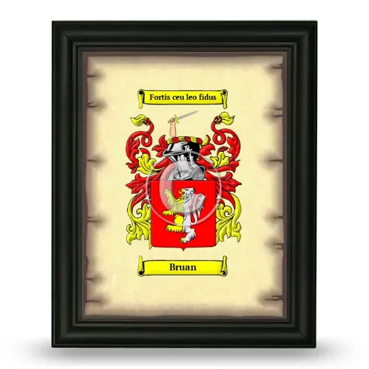 Bruan Coat of Arms Framed - Black