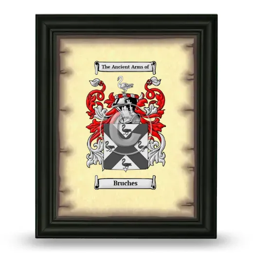 Bruches Coat of Arms Framed - Black