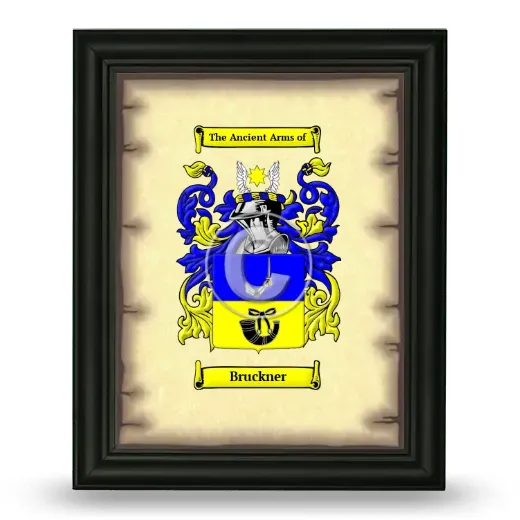 Bruckner Coat of Arms Framed - Black