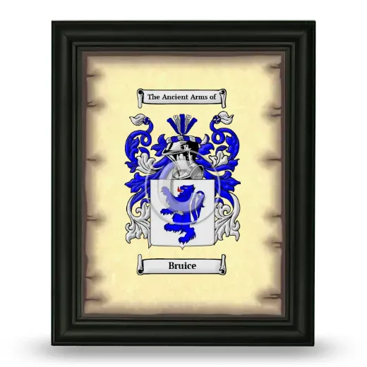 Bruice Coat of Arms Framed - Black