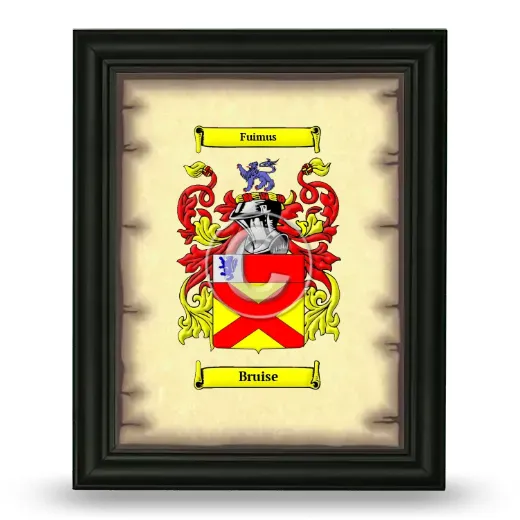 Bruise Coat of Arms Framed - Black