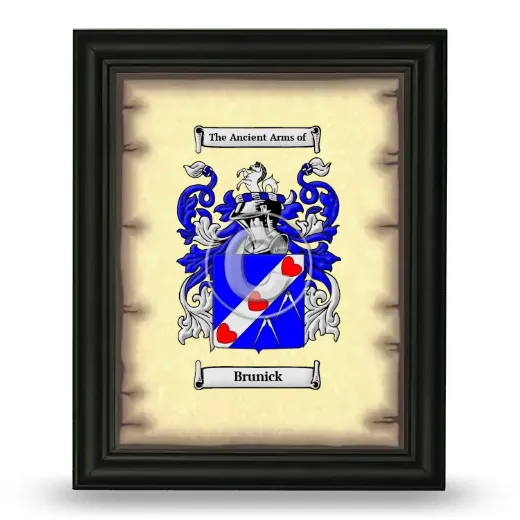 Brunick Coat of Arms Framed - Black