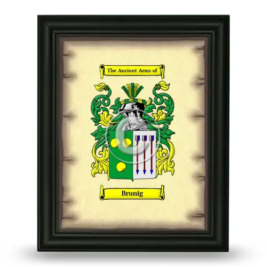 Brunig Coat of Arms Framed - Black