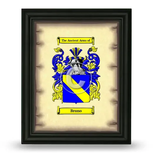 Bruno Coat of Arms Framed - Black