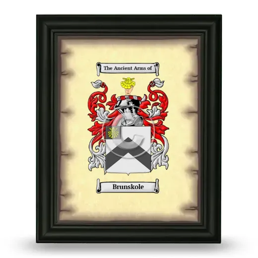 Brunskole Coat of Arms Framed - Black