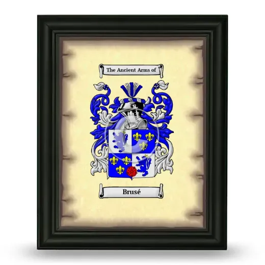 Brusé Coat of Arms Framed - Black