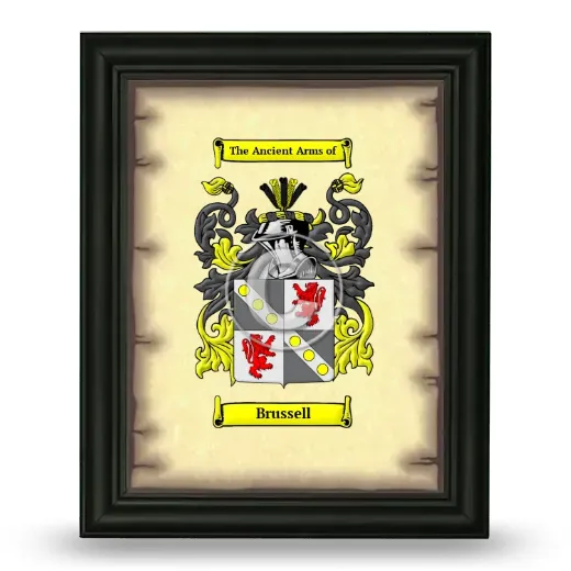 Brussell Coat of Arms Framed - Black