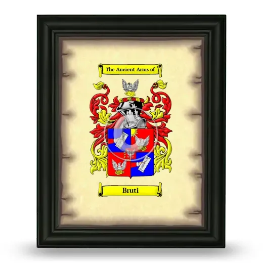 Bruti Coat of Arms Framed - Black