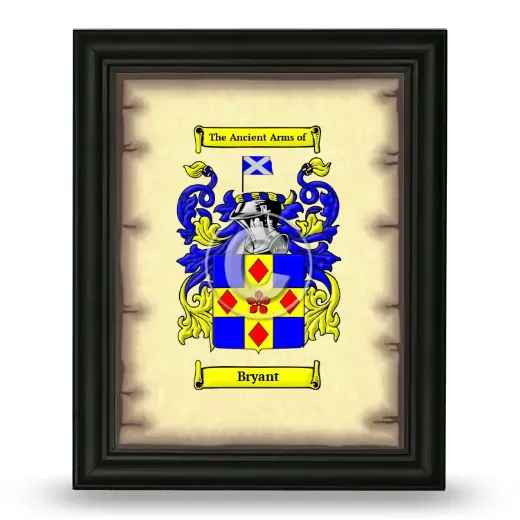 Bryant Coat of Arms Framed - Black