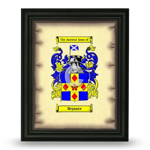 Bryante Coat of Arms Framed - Black