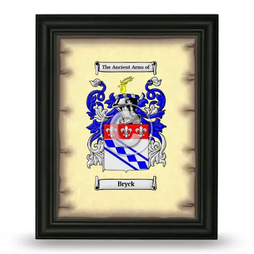 Bryck Coat of Arms Framed - Black