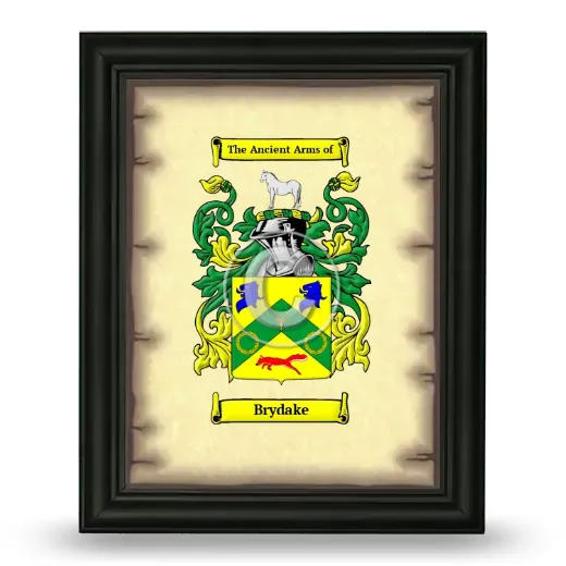 Brydake Coat of Arms Framed - Black
