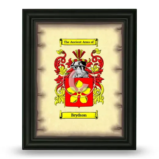 Brydson Coat of Arms Framed - Black