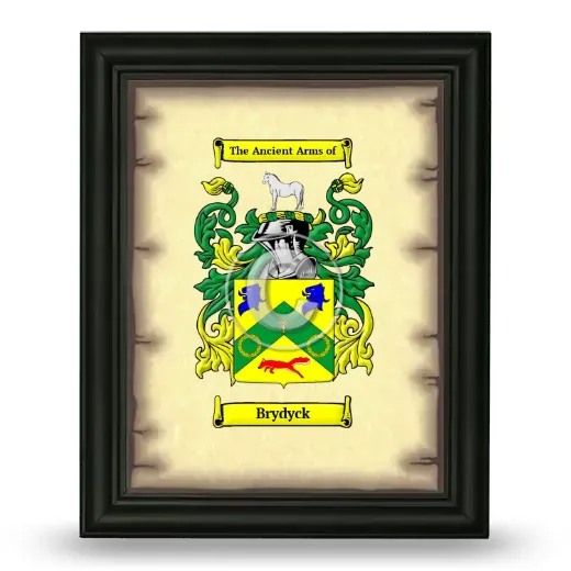 Brydyck Coat of Arms Framed - Black