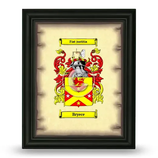 Bryece Coat of Arms Framed - Black