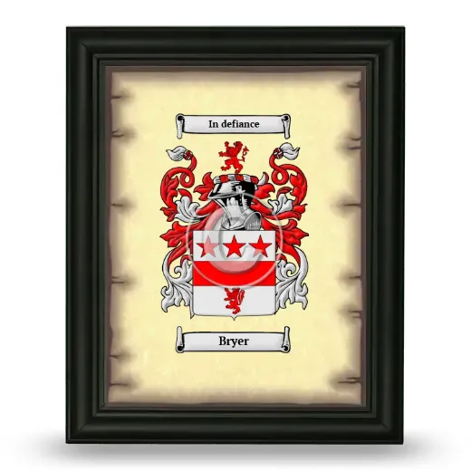 Bryer Coat of Arms Framed - Black