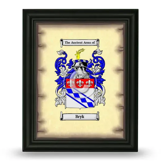 Bryk Coat of Arms Framed - Black
